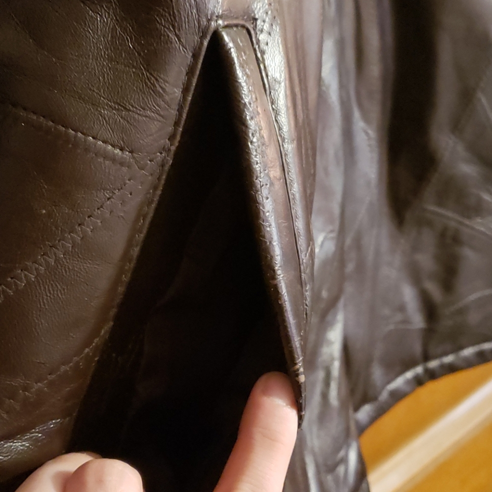Haband leather coat size xl brown - Picture 3 of 8